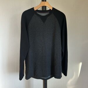 Orvis Men's Long Sleeve Raglan Crew Neck Shirt - Black & Charcoal